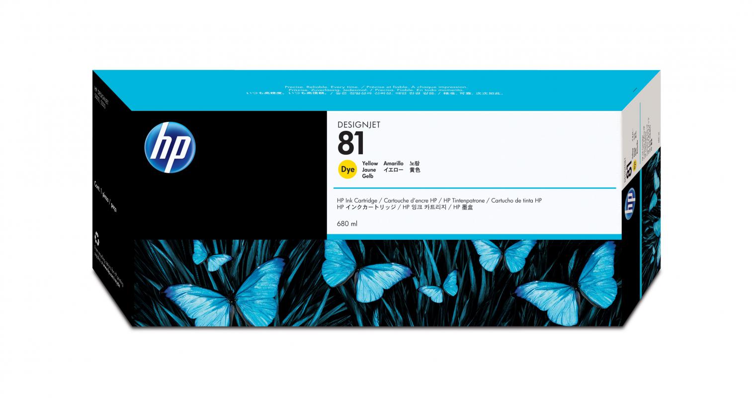 HP 81 YELLOW KARTUŞ / 680 ml (C4933A)