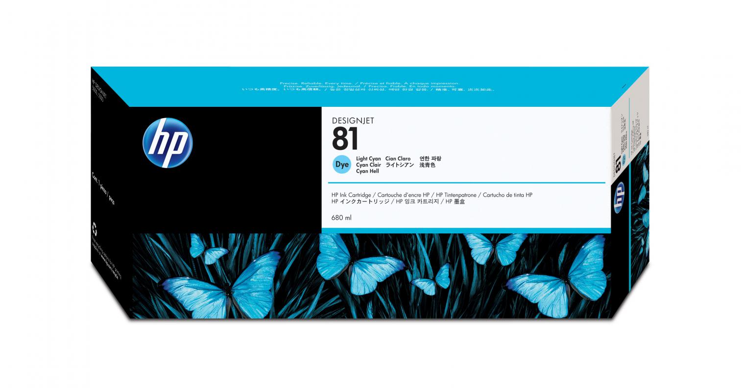 HP 81 LİGHT CYAN / 680 ml (C4934A)