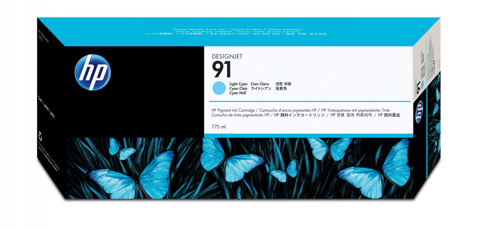 HP 91 LIGHT CYAN KARTUŞ / 775 ml (C9470A)