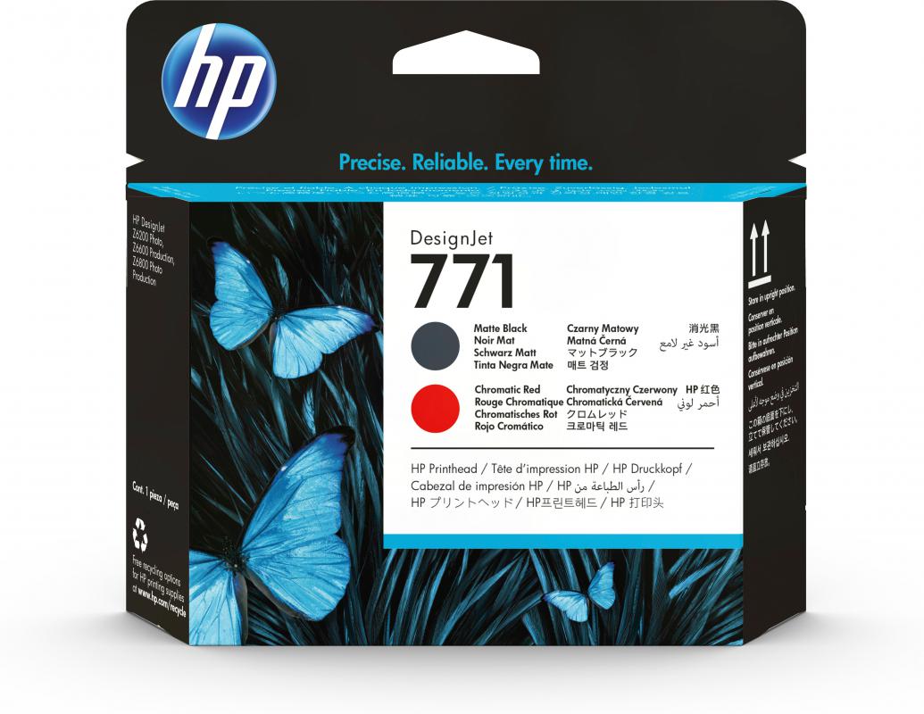 HP 771 MATTE BLACK and C.RED BASKI KAFASI (CE017A)