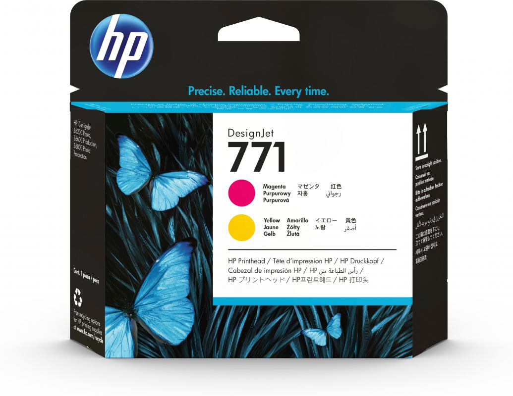 HP 771 MAGENTA and YELLOW BASKI KAFASI (CE018A)