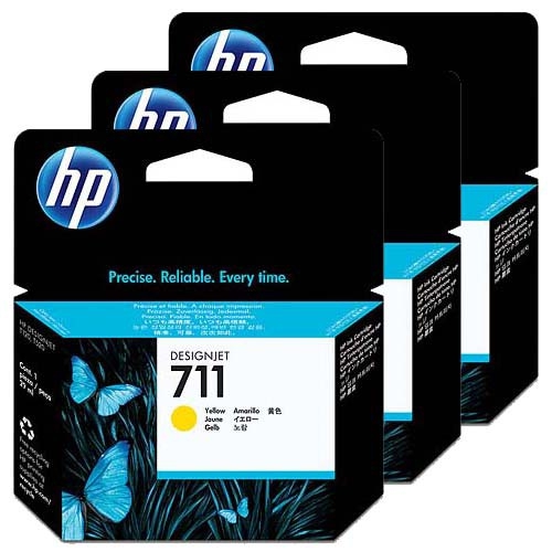 HP 711 YELLOW 3’LÜ PAKET KARTUŞ / 87 ml (CZ136A)