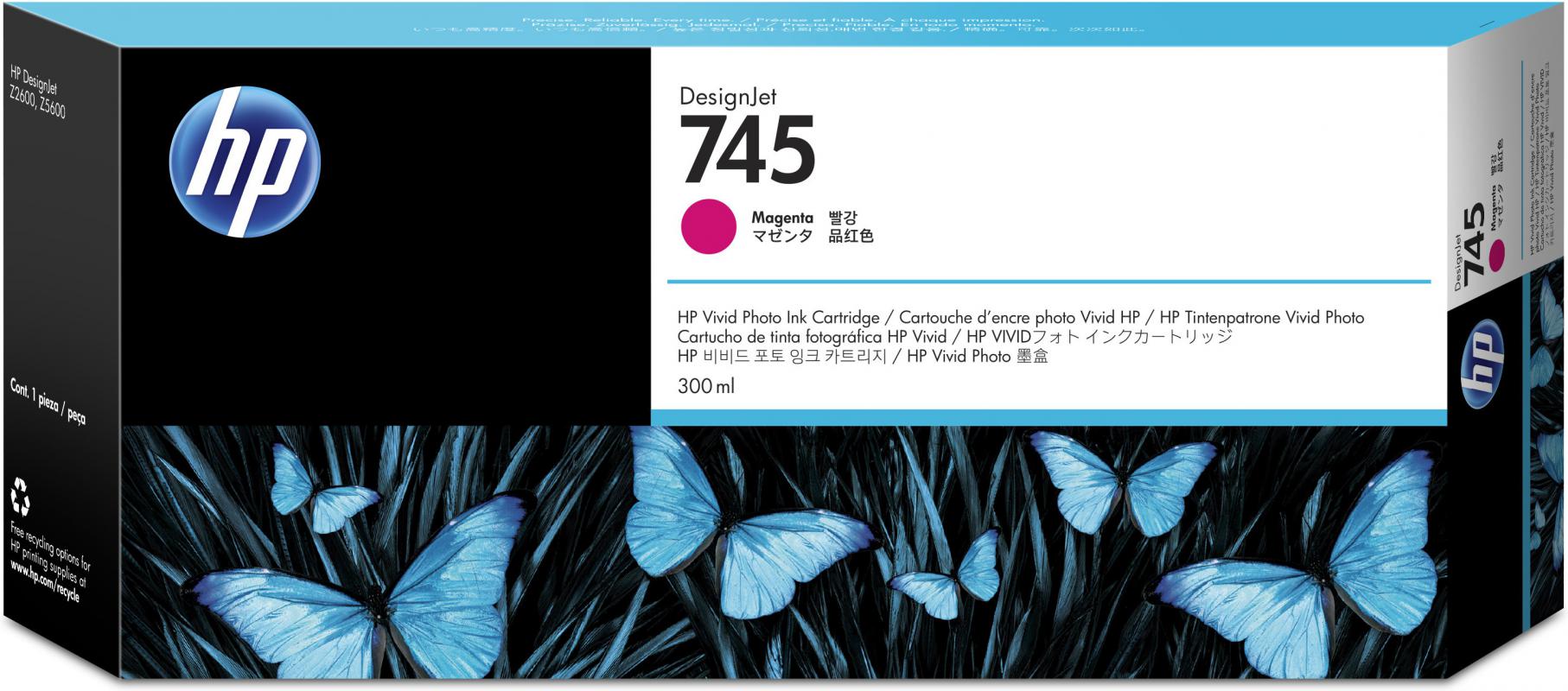 HP 745 MAGENTA KARTUŞ / 300 ml (F9K01A)