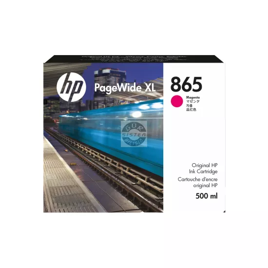 HP 865 500 ml Macenta PageWide XL Mürekkep Kartuşu (3ED83A) | Gür Sistem