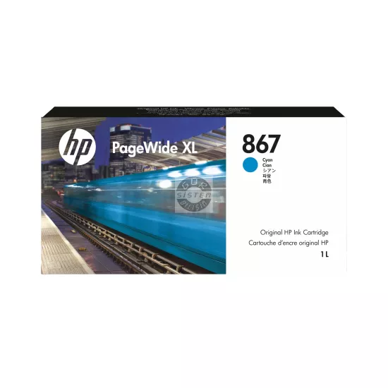 HP 867 1 Litre Camgöbeği PageWide XL Mürekkep Kartuşu (3ED93A) | Gür Sistem