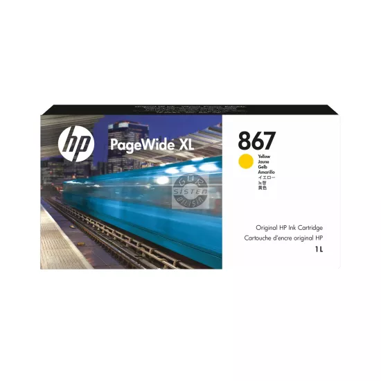 HP 867 1 Litre Sarı PageWide XL Mürekkep Kartuşu (3ED92A) | Gür Sistem